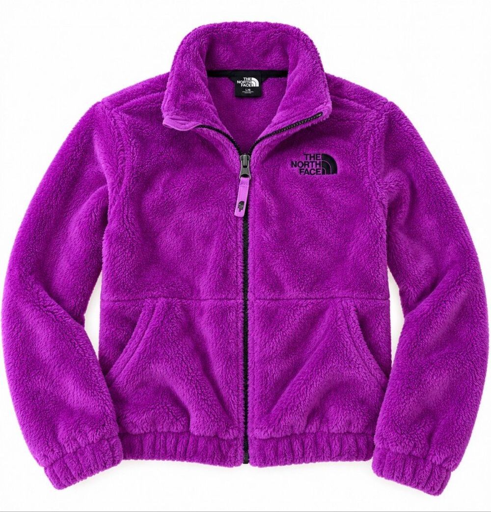 The North Face Osito Purple Plush High Pile Fleece Full Zip Jacket youth girls L